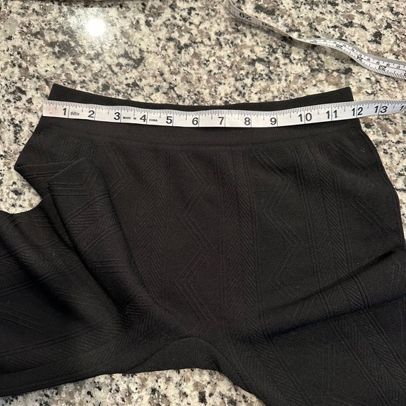 Pink Rose Stretch Knit Leggings Black Extra Small Cold Weather Cozycore - Picture 9 of 10